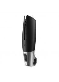 Черный мастурбатор с вибрацией Power Masturbator - Satisfyer - в Иркутске купить с доставкой