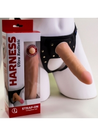 Страпон Харнесс из трусиков и насадки-фаллоса - 17,5 см. - LOVETOY (А-Полимер) - купить с доставкой в Иркутске