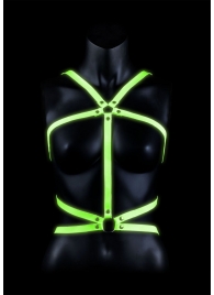 Портупея Body Harness с неоновым эффектом - размер L-XL - Shots Media BV - купить с доставкой в Иркутске