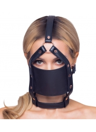 Черный намордник с кляпом-шаром Head Harness With A Gag - Orion - купить с доставкой в Иркутске