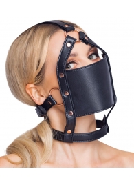 Черный намордник с кляпом-шаром Head Harness With A Gag - Orion - купить с доставкой в Иркутске