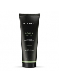 Массажный легкий крем WICKED Sage plus Sea Salt - 120 мл. - Wicked - купить с доставкой в Иркутске