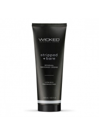 Массажный легкий крем WICKED Stripped plus Bare - 120 мл. - Wicked - купить с доставкой в Иркутске