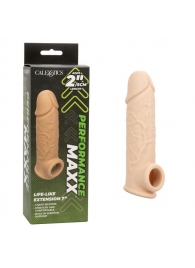 Телесная удлиняющая насадка на член Life-Like Extension 7” - 17,75 см. - California Exotic Novelties - в Иркутске купить с доставкой