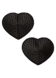 Черные пэстисы в форме сердечек Heart Pasties - California Exotic Novelties - купить с доставкой в Иркутске