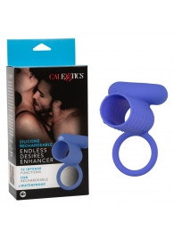 Синее эрекционное виброкольцо Silicone Rechargeable Endless Desires Enhancer - California Exotic Novelties - в Иркутске купить с доставкой