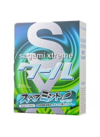 Презервативы Sagami Xtreme Mint с ароматом мяты - 3 шт. - Sagami - купить с доставкой в Иркутске