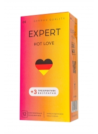 Презервативы EXPERT Hot Love с разогревающим эффектом - 12 шт.(+3 в подарок) - Expert - купить с доставкой в Иркутске