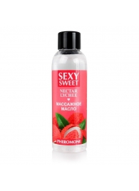 Массажное масло Sexy Sweet Nectar Lychee с феромонами и ароматом личи - 75 мл. - Биоритм - купить с доставкой в Иркутске