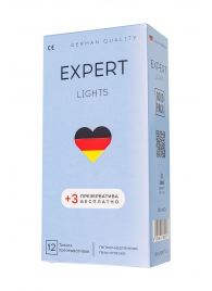 Ультратонкие презервативы EXPERT Lights - 12 шт.(+3 в подарок) - Expert - купить с доставкой в Иркутске