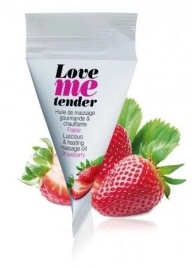 Съедобное согревающее массажное масло Love Me Tender Strawberry с ароматом клубники - 10 мл. - Love to Love - купить с доставкой в Иркутске