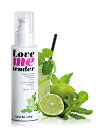 Съедобное согревающее массажное масло Love Me Tender Mojito с ароматом мохито - 100 мл. - Love to Love - купить с доставкой в Иркутске
