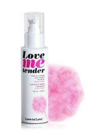 Съедобное согревающее массажное масло Love Me Tender Cotton Candy с ароматом сладкой ваты - 100 мл. - Love to Love - купить с доставкой в Иркутске
