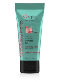 Съедобный интимный гель Orgie Lube Tube Cocktail Strawberry Mojito - 50 мл. - ORGIE - купить с доставкой в Иркутске