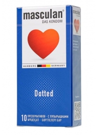 Презервативы с пупырышками Masculan Dotted - 10 шт. - Masculan - купить с доставкой в Иркутске