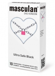 Ультрапрочные презервативы Masculan Ultra Safe Black - 10 шт. - Masculan - купить с доставкой в Иркутске