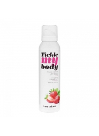 Массажная хрустящая пенка Tickle My Body Strawberry с ароматом клубники - 150 мл. - Love to Love - купить с доставкой в Иркутске