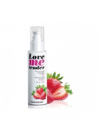 Съедобное согревающее массажное масло Love Me Tender Strawberry с ароматом клубники - 100 мл. - Love to Love - купить с доставкой в Иркутске