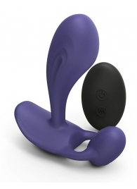 Темно-синий вибромассажер Witty P G Vibrator with Remote Control - Love to Love - в Иркутске купить с доставкой
