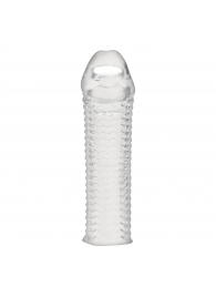 Текстурированная насадка на пенис Clear Textured Penis Enhancing Sleeve Extension - 16,5 см. - BlueLine - в Иркутске купить с доставкой