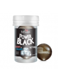 Интимный гель Power Black Hot Ball с охлаждающе-разогревающим эффектом (2 шарика по 3 гр.) - HotFlowers - купить с доставкой в Иркутске