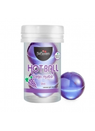 Лубрикант на масляной основе Hot Ball Beija Muito с ароматом винограда (2 шарика по 3 гр.) - HotFlowers - купить с доставкой в Иркутске