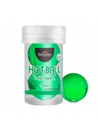 Лубрикант на масляной основе Hot Ball Beija Muito с ароматом мяты (2 шарика по 3 гр.) - HotFlowers - купить с доставкой в Иркутске