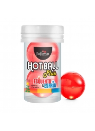 Лубрикант на масляной основе Hot Ball Plus с охлаждающе-разогревающим эффектом (2 шарика по 3 гр.) - HotFlowers - купить с доставкой в Иркутске