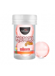 Лубрикант на масляной основе Hot Ball Plus с разогревающим эффектом (2 шарика по 3 гр.) - HotFlowers - купить с доставкой в Иркутске