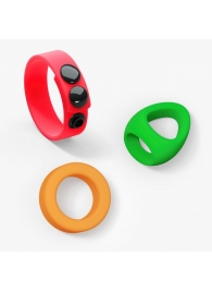 Набор из 3 разноцветных эрекционных колец Kit Neon Ring - Love to Love - в Иркутске купить с доставкой