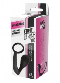 Черное эрекционное кольцо с анальной пробкой Anal Plug With Cockring - Dream Toys - в Иркутске купить с доставкой