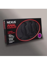 Набор из 3 массажеров простаты чёрного цвета NEXUS ANAL STARTER KIT - Nexus Range - в Иркутске купить с доставкой