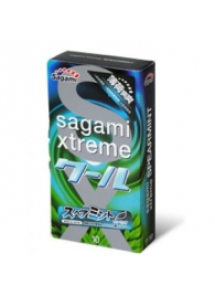 Презервативы Sagami Xtreme Mint с ароматом мяты - 10 шт. - Sagami - купить с доставкой в Иркутске