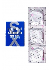 Розовые презервативы Sagami Xtreme FEEL FIT 3D - 3 шт. - Sagami - купить с доставкой в Иркутске