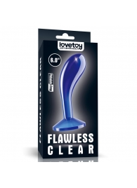 Синяя анальная втулка Flawless Clear Prostate Plug 6.0 - 15 см. - Lovetoy - в Иркутске купить с доставкой