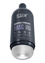 Мастурбатор в бутылке Shower Therapy Deep Cream - Pipedream - в Иркутске купить с доставкой