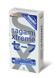 Презервативы Sagami Xtreme Ultrasafe с двойным количеством смазки - 10 шт. - Sagami - купить с доставкой в Иркутске