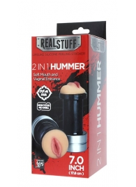 Двусторонний мастурбатор REALSTUFF 2 IN 1 HUMMER MOUTH   VAGINA - ротик и вагина - Dream Toys - в Иркутске купить с доставкой