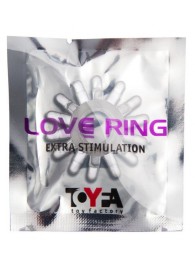 Прозрачное гелевое эрекционное кольцо с шипиками - Toyfa Basic - в Иркутске купить с доставкой