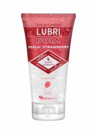 Интимный гель-смазка на водной основе Lubrimax Magic Strawberry - 75 мл. - ИнтелБИО - купить с доставкой в Иркутске