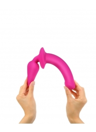 Ярко-розовый двусторонний фаллоимитатор Switch Plug-In Semi-Realistic Size L - Strap-on-me купить с доставкой в интернет-магазине Orgasmix в Иркутске Ярко-розовый двусторонний фаллоимитатор Switch Plug-In Semi-Realistic Size L - Strap-on-me