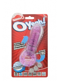 Фиолетовое эрекционное кольцо с вибрацией и пальчиком OYEAH PURPLE - Screaming O - в Иркутске купить с доставкой