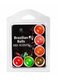 Набор из 6 шариков с ароматизированными массажными маслами Brazilian Balls - Secret Play - купить с доставкой в Иркутске