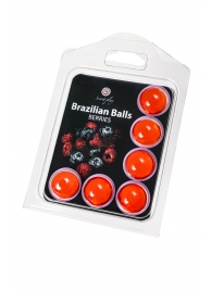 Набор из 6 шариков с массажным маслом Brazilian Balls с ароматом ягод - Secret Play - купить с доставкой в Иркутске