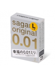 Презервативы Sagami Original 0.01 L-size увеличенного размера - 2 шт. - Sagami - купить с доставкой в Иркутске