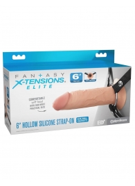 Полый страпон на ремнях 6’’ Hollow Silicone Strap-on - Pipedream - купить с доставкой в Иркутске