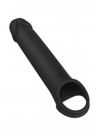 Черная насадка-удлинитель с вибрацией Vibrating Extender With Remote - Dream Toys - в Иркутске купить с доставкой