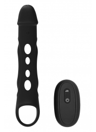 Черная насадка-удлинитель Vibrating Extender With Remote с вибрацией - Dream Toys - в Иркутске купить с доставкой
