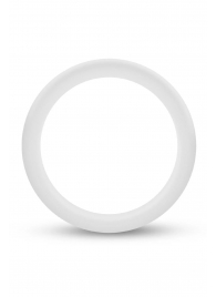 Белое люминесцентное эрекционное кольцо Silicone Glo Cock Ring - Blush Novelties - в Иркутске купить с доставкой