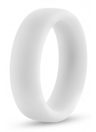 Белое люминесцентное эрекционное кольцо Silicone Glo Cock Ring - Blush Novelties - в Иркутске купить с доставкой